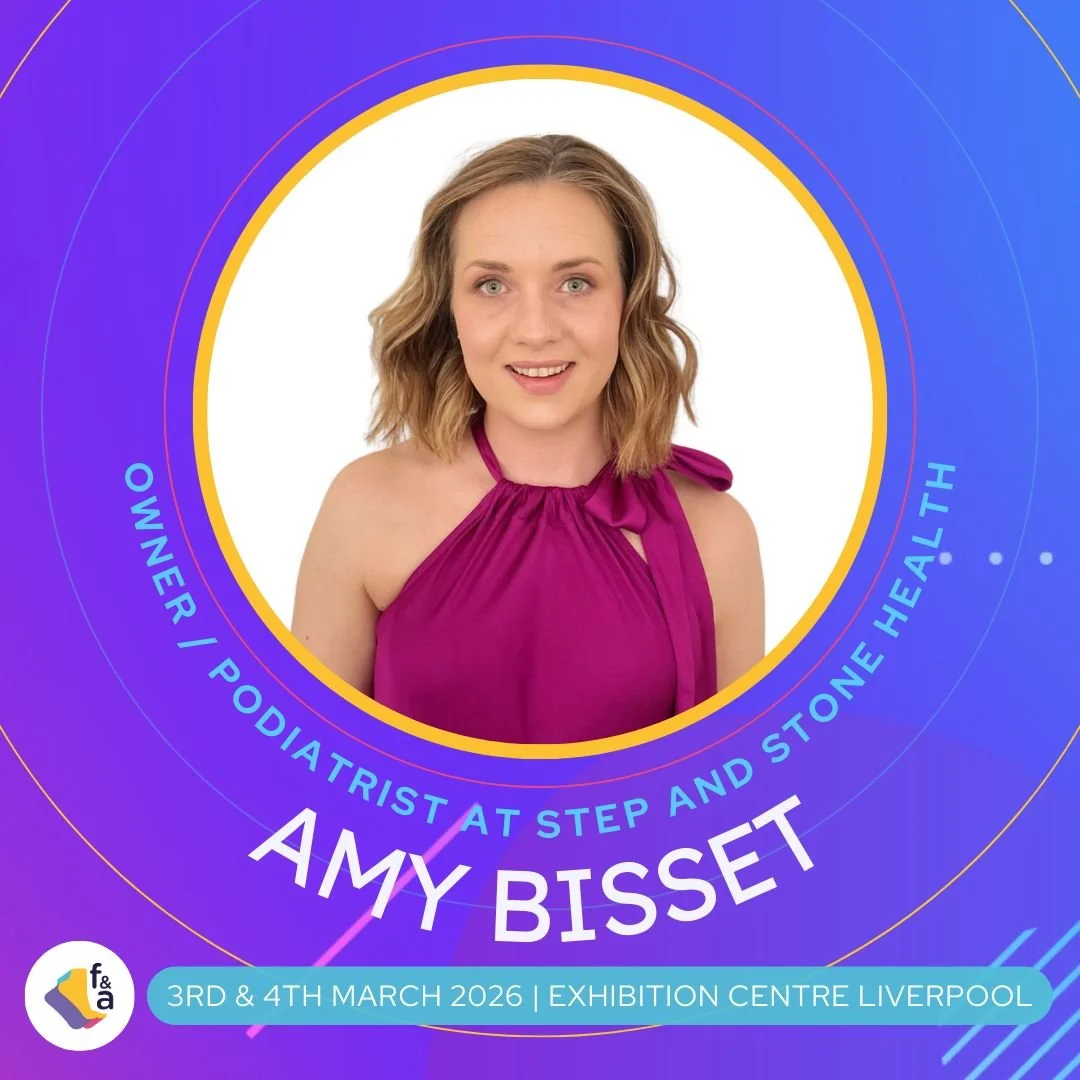 🥳 A 2026 update we&rsquo;re excited about&hellip;

Amy is heading back to the @footankleshow this March in Liverpool, returning as a co-presenter on stage.

As the founder of Step &amp; Stone Health, Amy spends her days in clinic, so events like thi