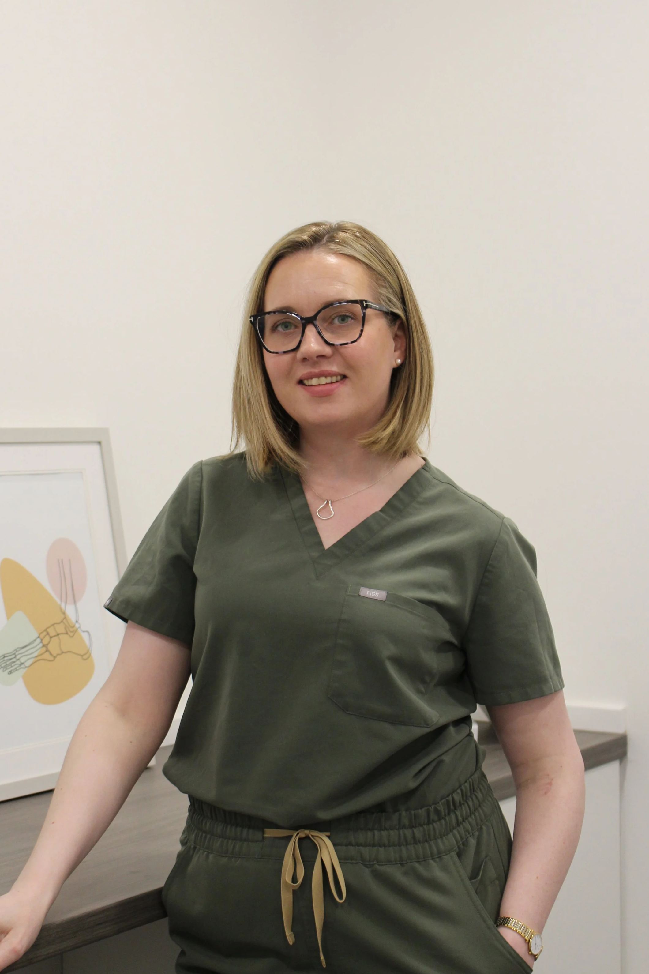 A picture of our podiatrist Amy. 