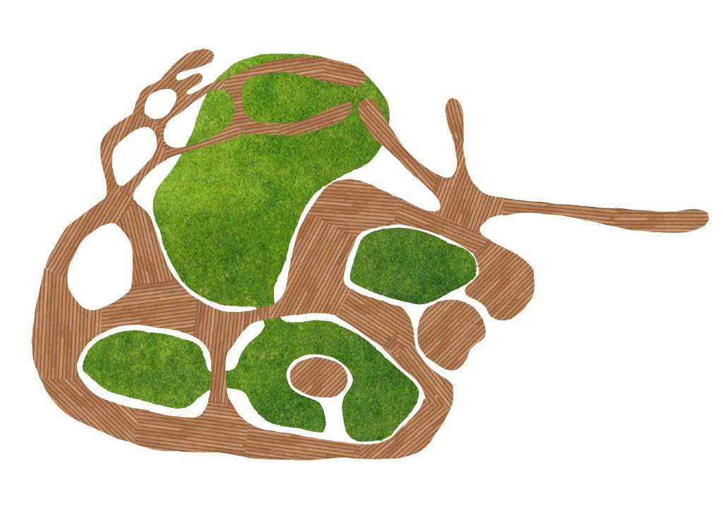 1:100 Roof Plan
Digital render - Photoshop