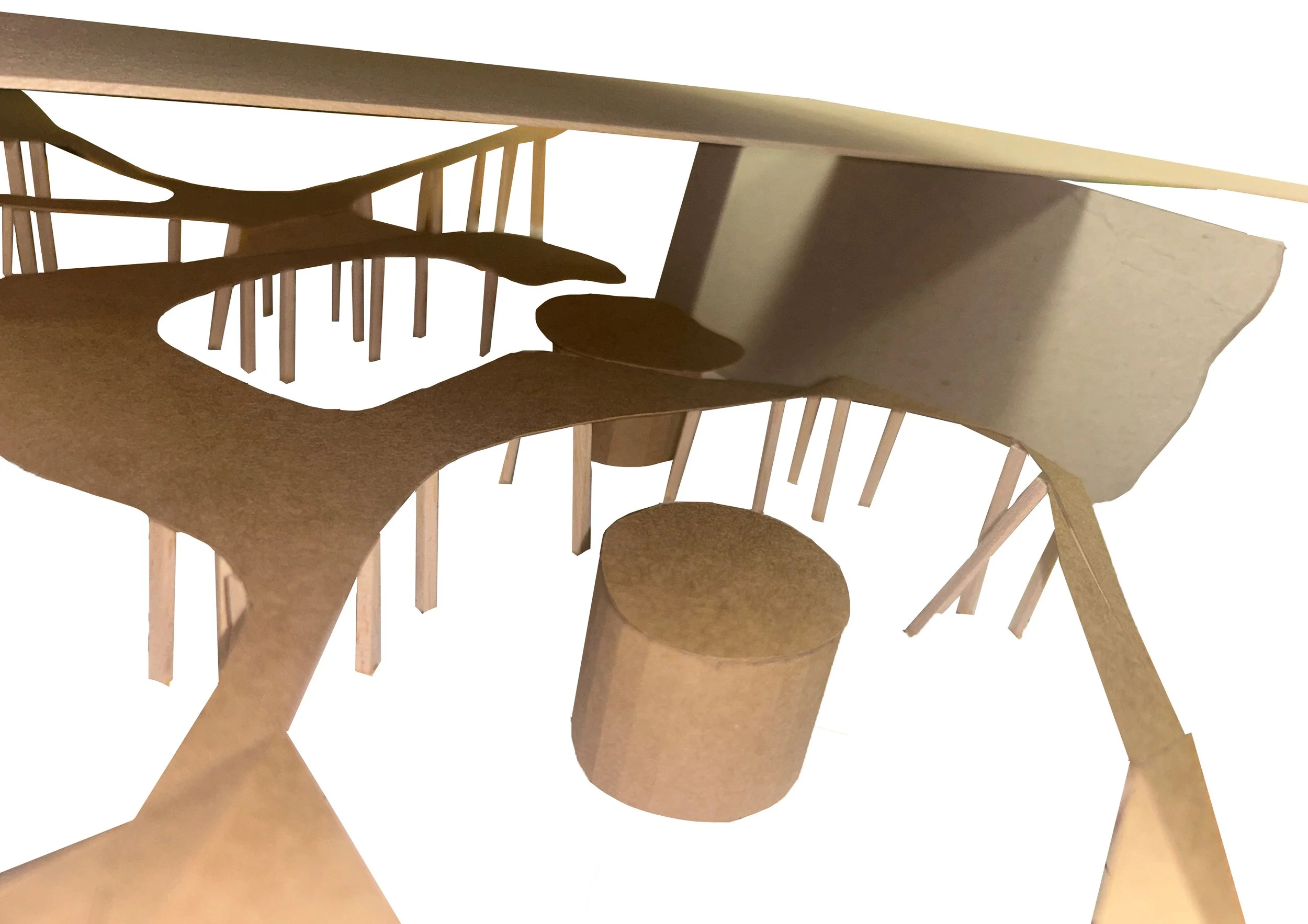 1:100 Full Model
Balsa wood and brown card