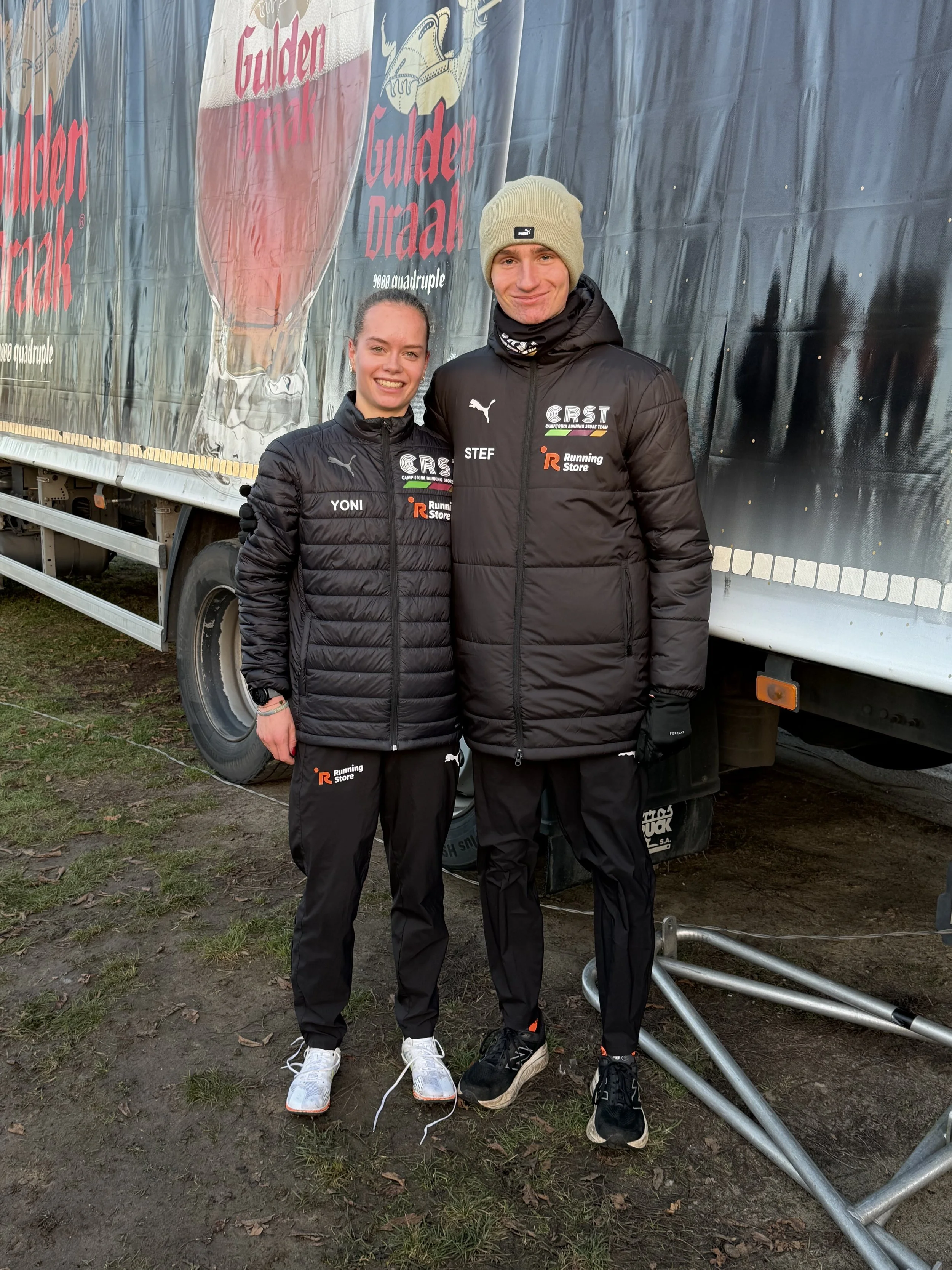 Tweemaal podium in de Kerstveldloop van AS Rieme te Evergem. 