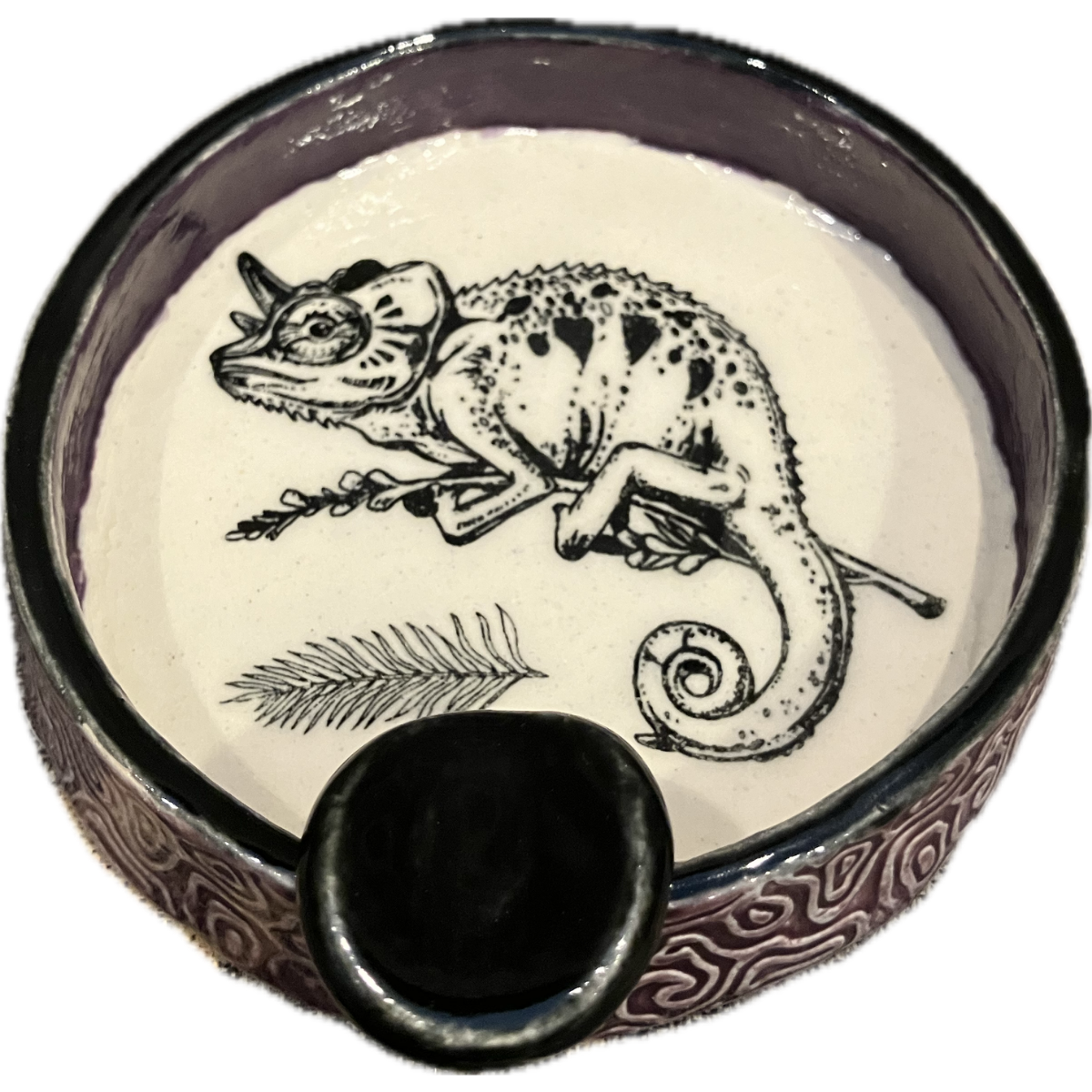 Purple Chameleon Ashtray