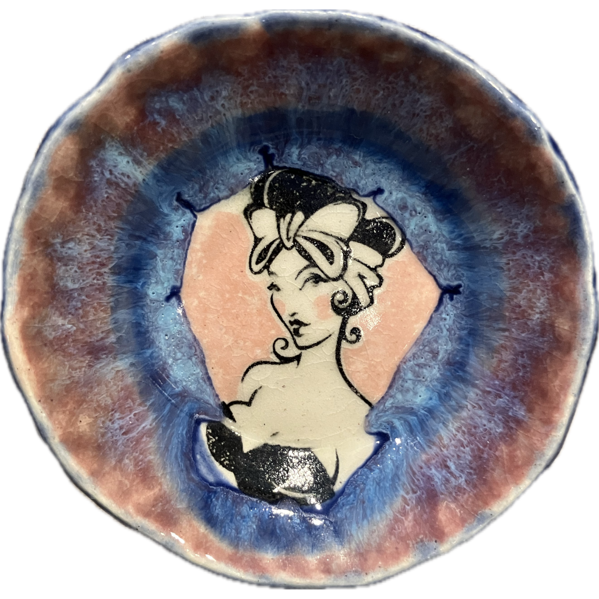 Tie-Dye Pinup Girl Dish