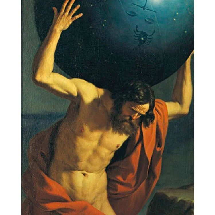 “Atlas Holding Up The Celestial Globe” di Giovanni Francesco Barbieri 