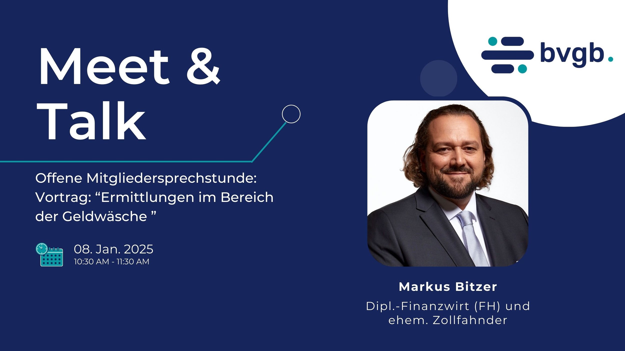 BVGB Meet & Talk: "Ermittlungen im Bereich Geldwäsche”