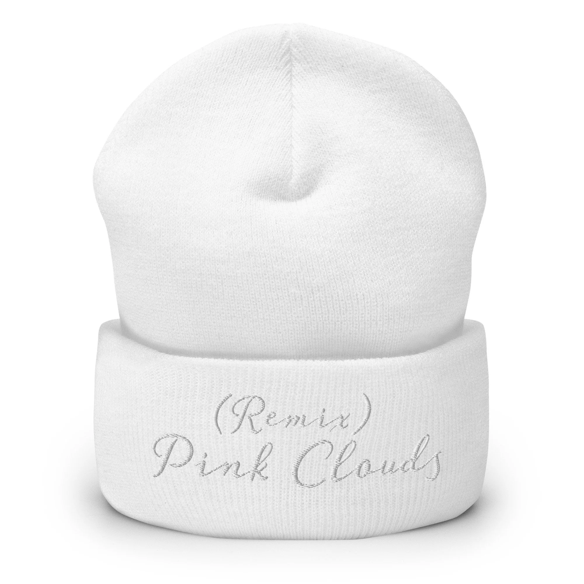 Pink Clouds Cuffed Beanie