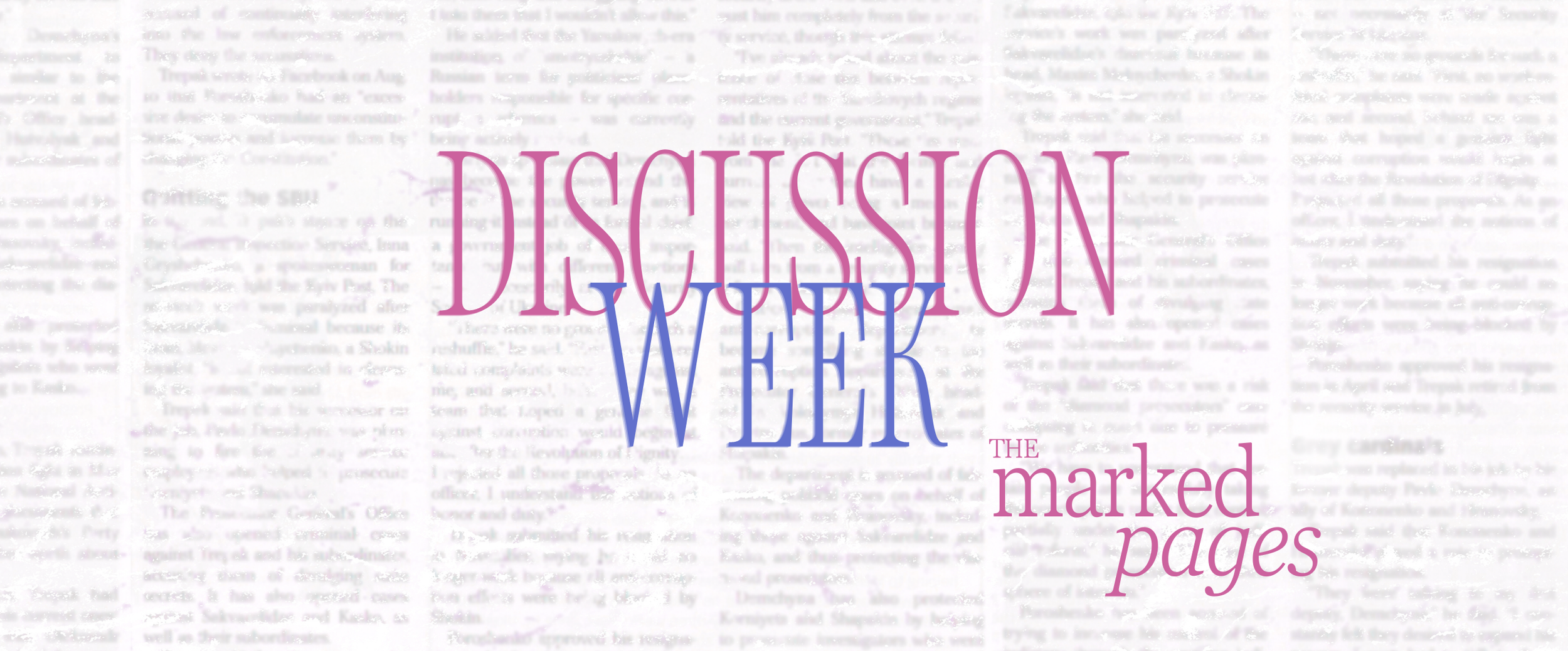 The Marked Pages: Discussion Week