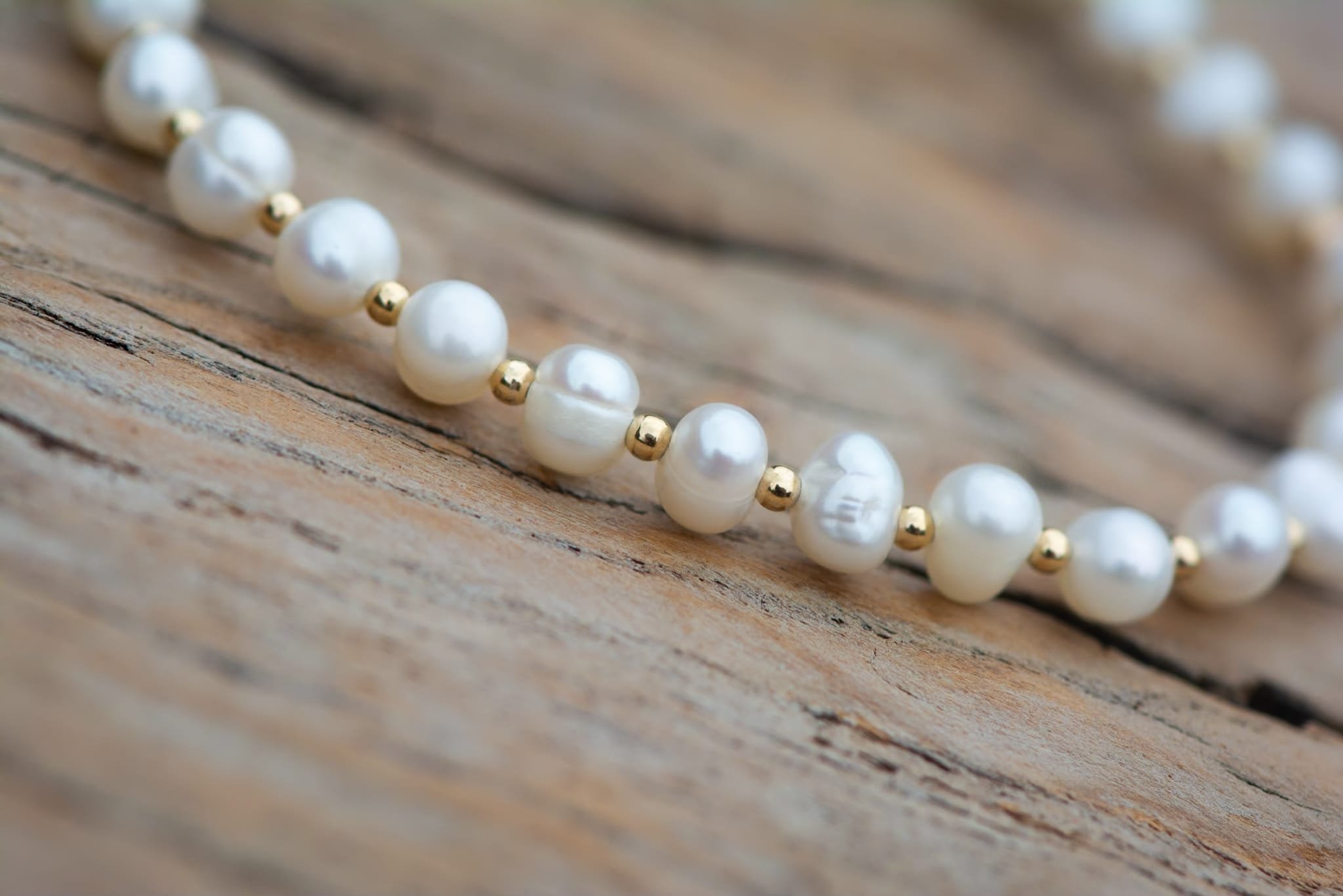 Lucinda Stretch Freshwater Potato Pearl Beaded Bracelet Closeup.jpeg