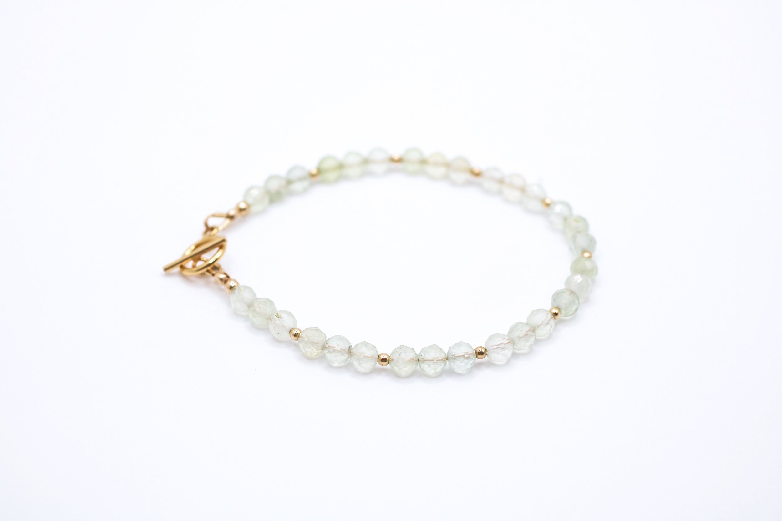 AMELIA NEW JADE FACETED TOGGLE BRACELET