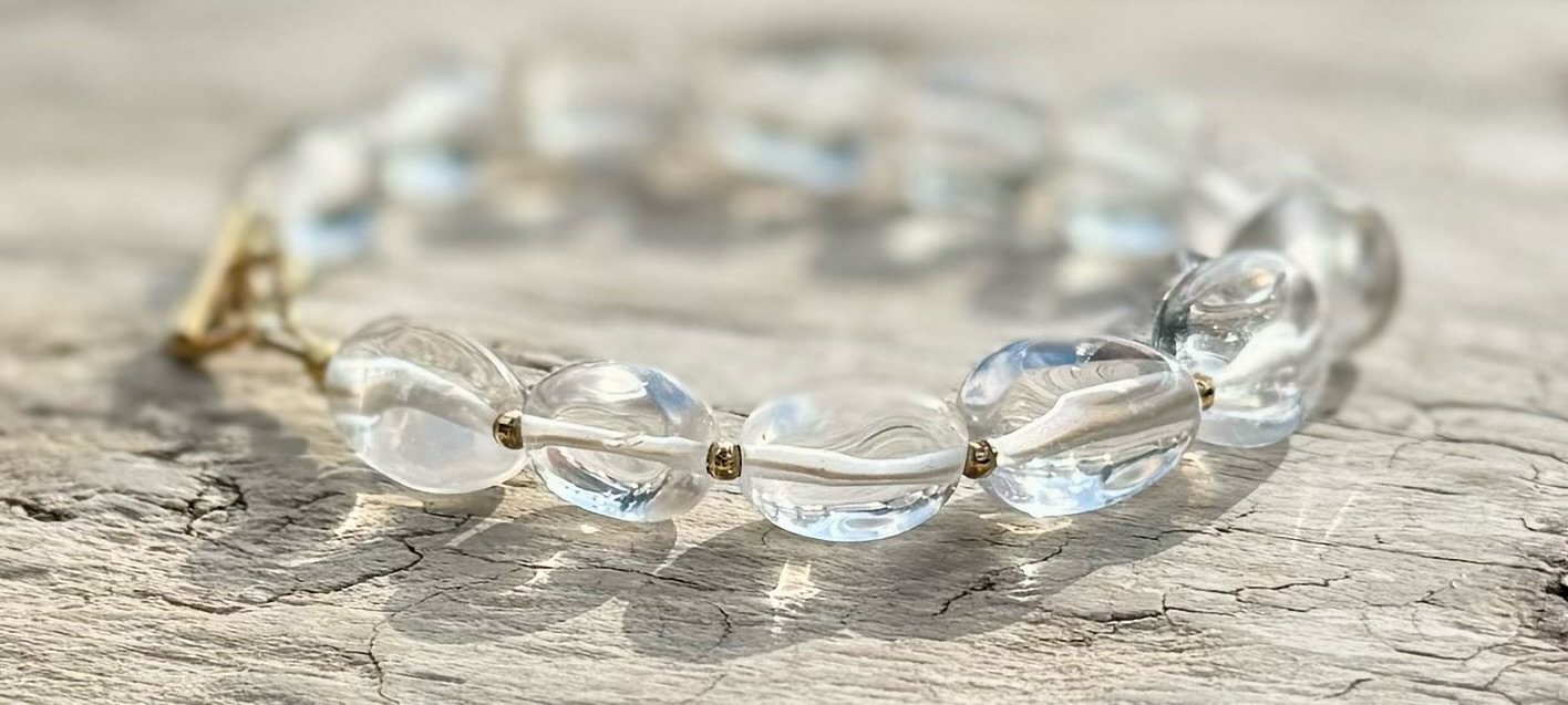 Karena Clear Quartz Nugget Beaded Toggle Bracelet Sun.jpeg