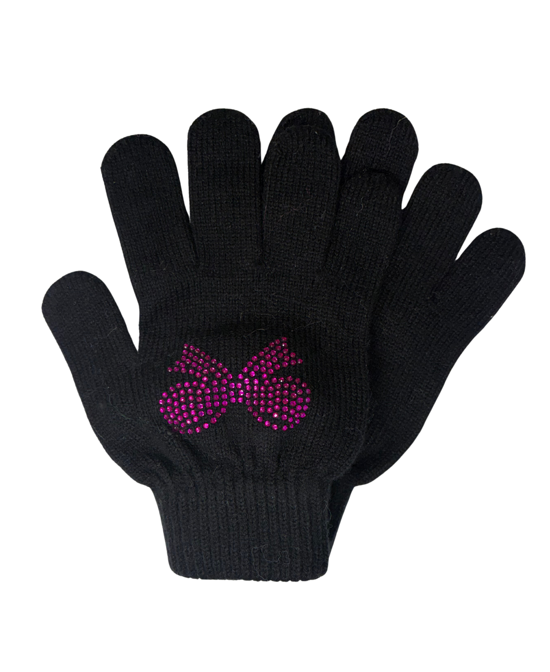 Pink Bow Rhinestone Glove