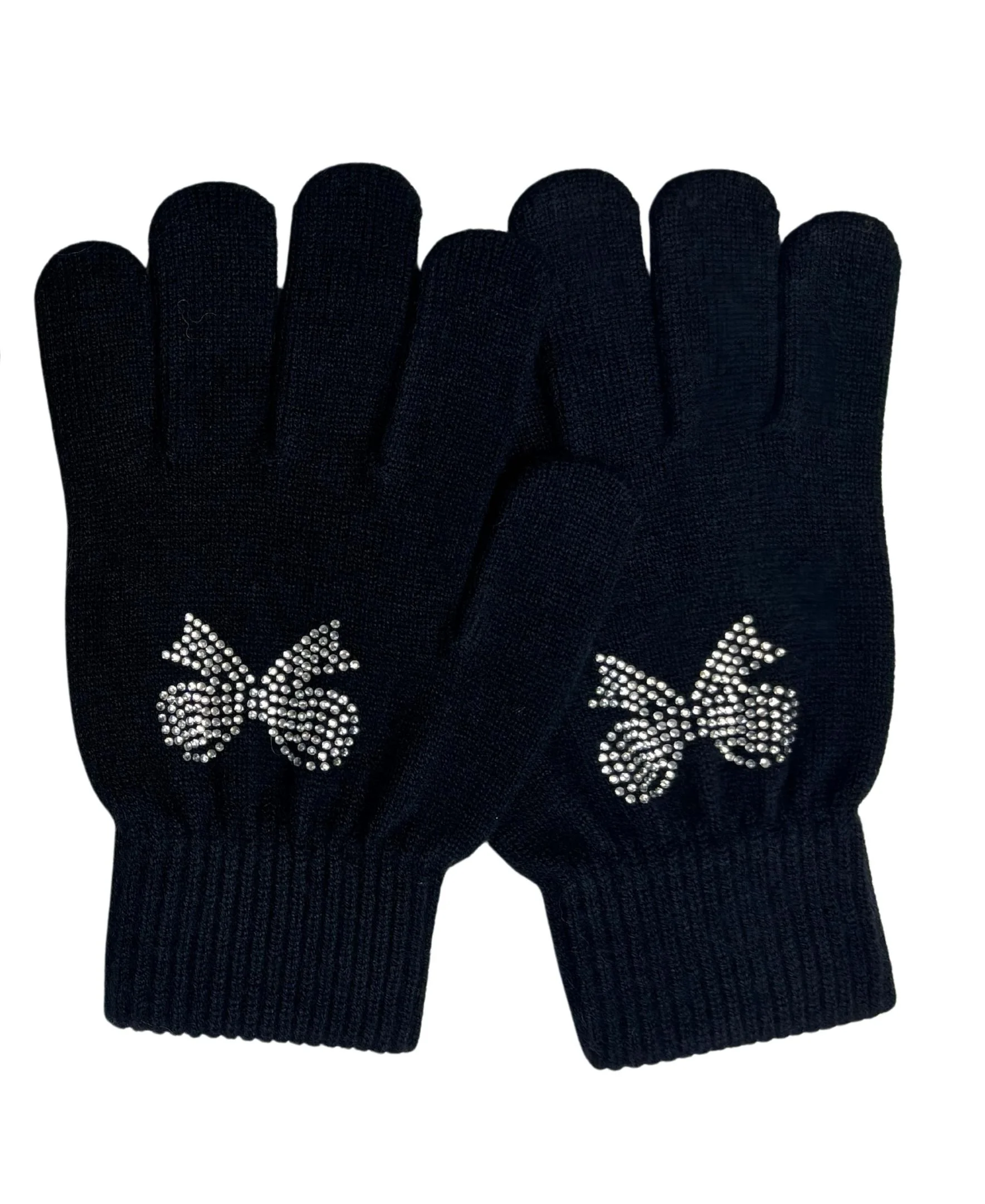 Ivory Bow Rhinestone Glove