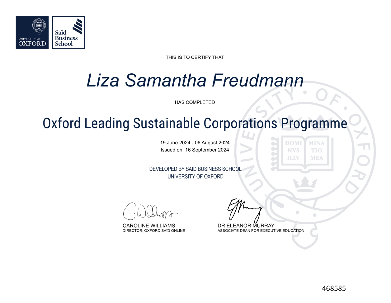 Lessons in sustainability