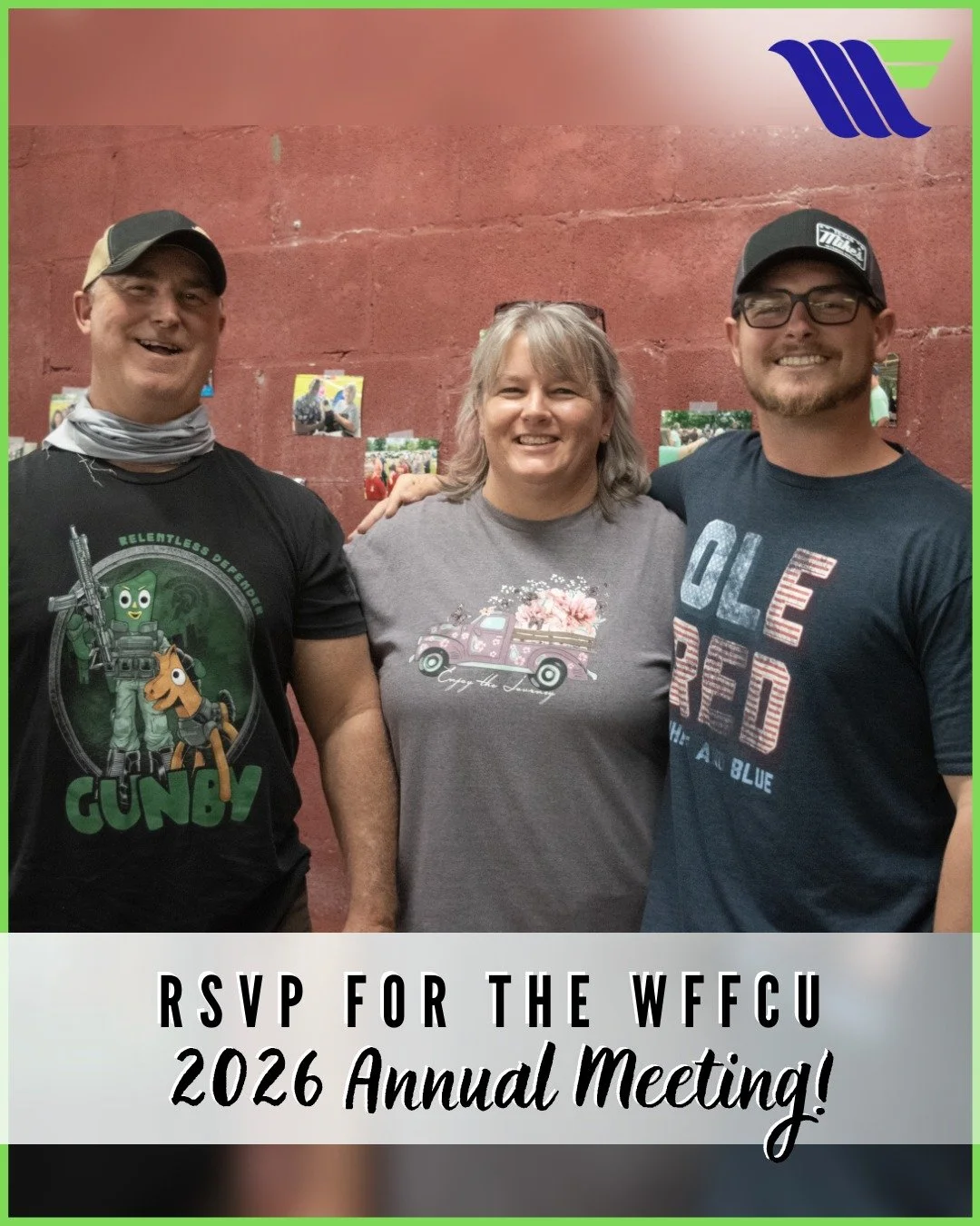 Secure your spot for the WFFCU 2026 Annual Meeting today! 💚✨

Seating is limited this year, and you must have a ticket and an RSVP to join the fun.

🗓️ Thursday, April 23 
📍 Knights of Columbus - 2250 Turtle Creek Rd
⏰ Registration &amp; Meal: 5:3