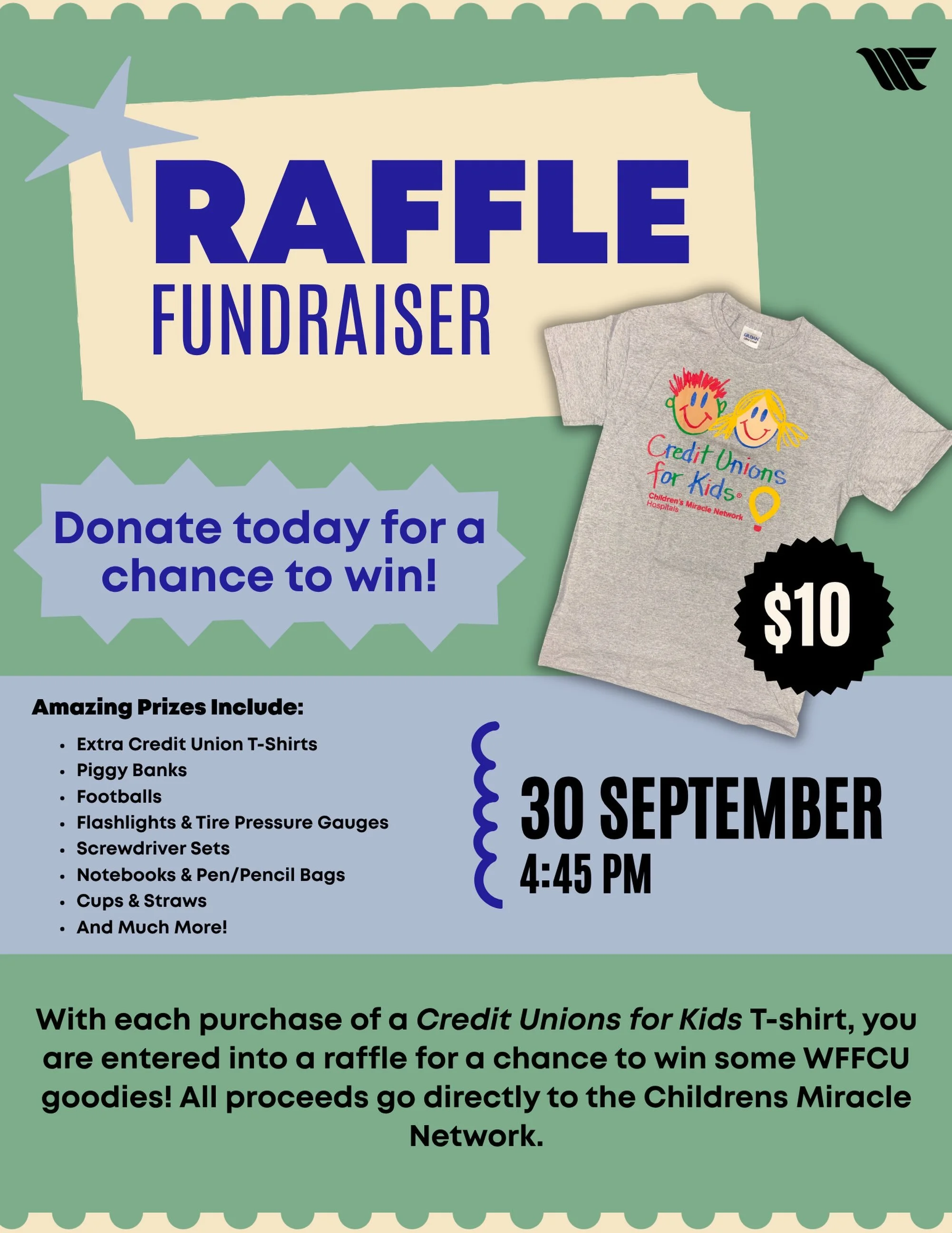 Come by either location for a t-shirt and a chance to win! 🪩🎉🥳💙