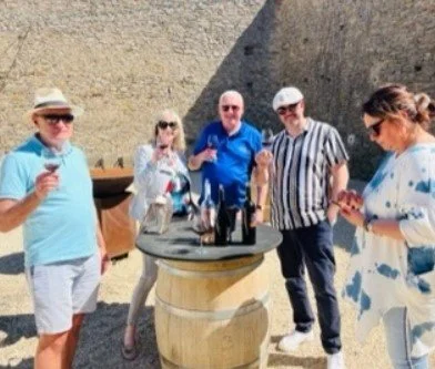 small private group of people enjoying a wine tour in La Clape
