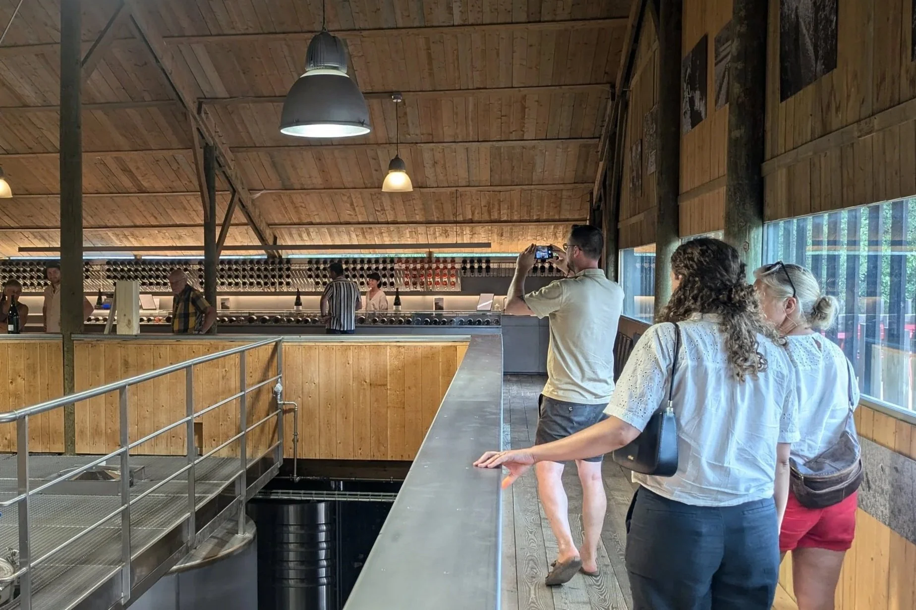 people visiting a winery during a wine tour in narbonne