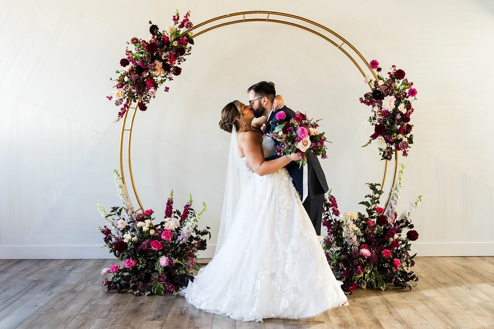 Rachel + Erik | Berry-Toned Late Summer Wedding at Walden Chicago