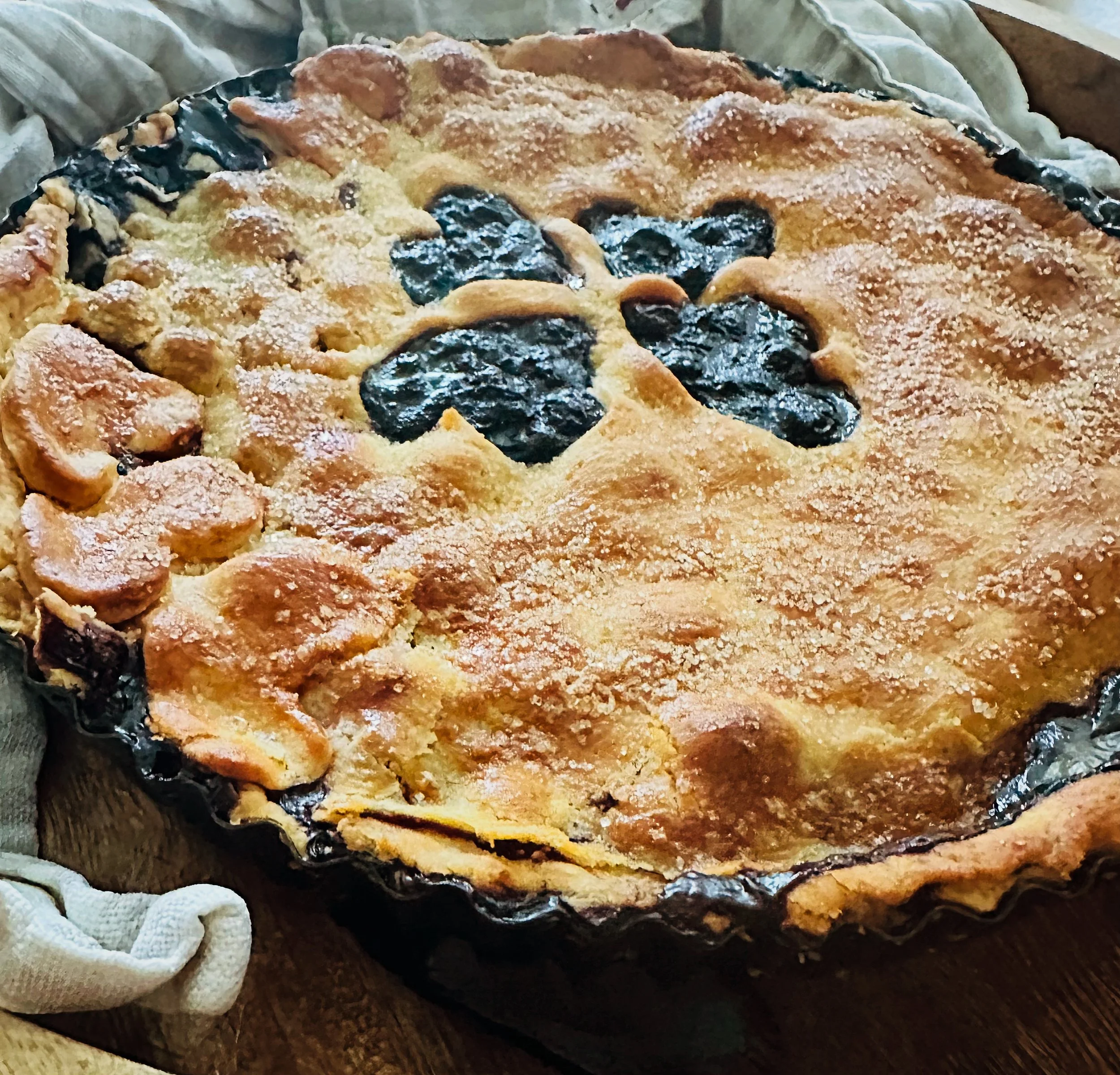 lemon blueberry pie recipe by food blogger briochette