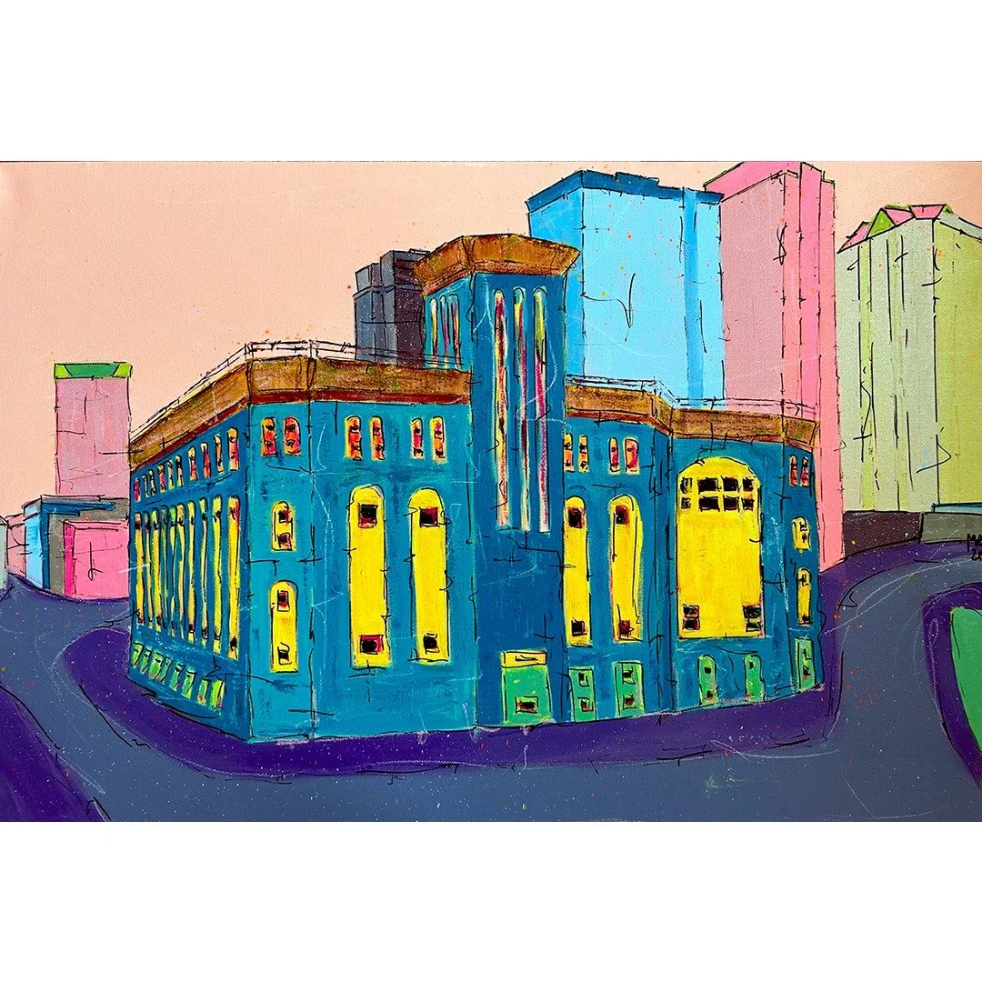 What a great opening evening that was - the powerhouse painting &quot;Downtown Dynamo&quot; is the start of the show and one of the first buildings I painted after I moved to Jersey City. I have painted it many times- it never loses fascination for m