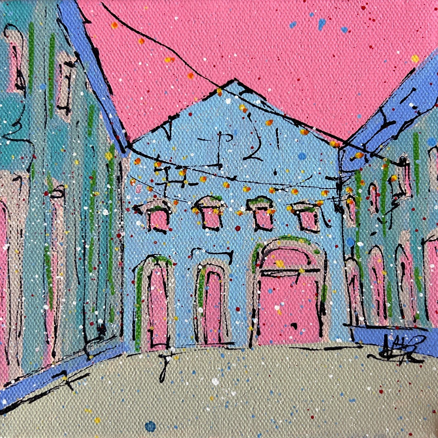 Very excited to have four pieces in the &quot;Art in Sixes&quot; group show at Delaware Valley Art Alliance Gallery @dvartsalliance Loved painting these little pieces of the places that make this a second home away from the city. Opening today at 3pm