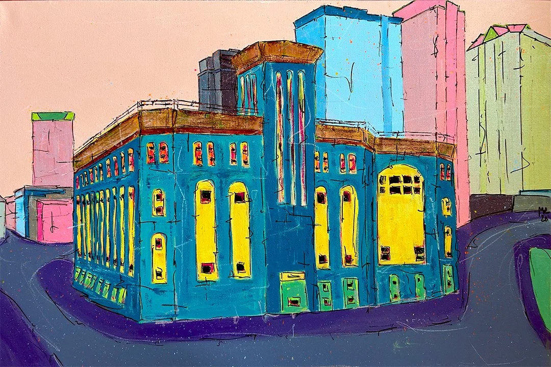 Last Saturday I spoke to @jclandmarks' Powerhouse walking tour at @novadogallery about why this building has held my heart since 2013.
The Powerhouse was one of the first subjects I painted when I started documenting Jersey City and I have painted it