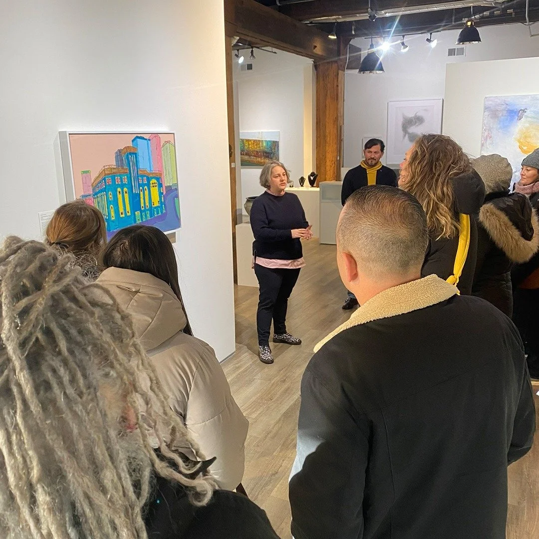 Last week I had the honor of speaking with the @jc.landmarks walking tour group at @novadogallery about my painting "Downtown Dynamo" and the ongoing Save the Powerhouse campaign, organized in partnership with the @padnajc .
Thank you Anne 