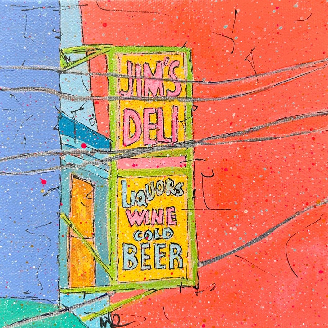 Snowy Sunday - perfect day to walk through a winter wonderland and warm up with some art! 
I have four small pieces in The Gigantic Miniature Show at @deepspacejc - a big group show featuring work by over 80 artists. My 6x6 paintings are from my &quo