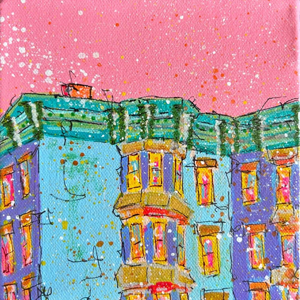 The city offers itself in pieces.
"Wanna Piece of Me" #6, 6x6 Acrylic Paint on Canvas