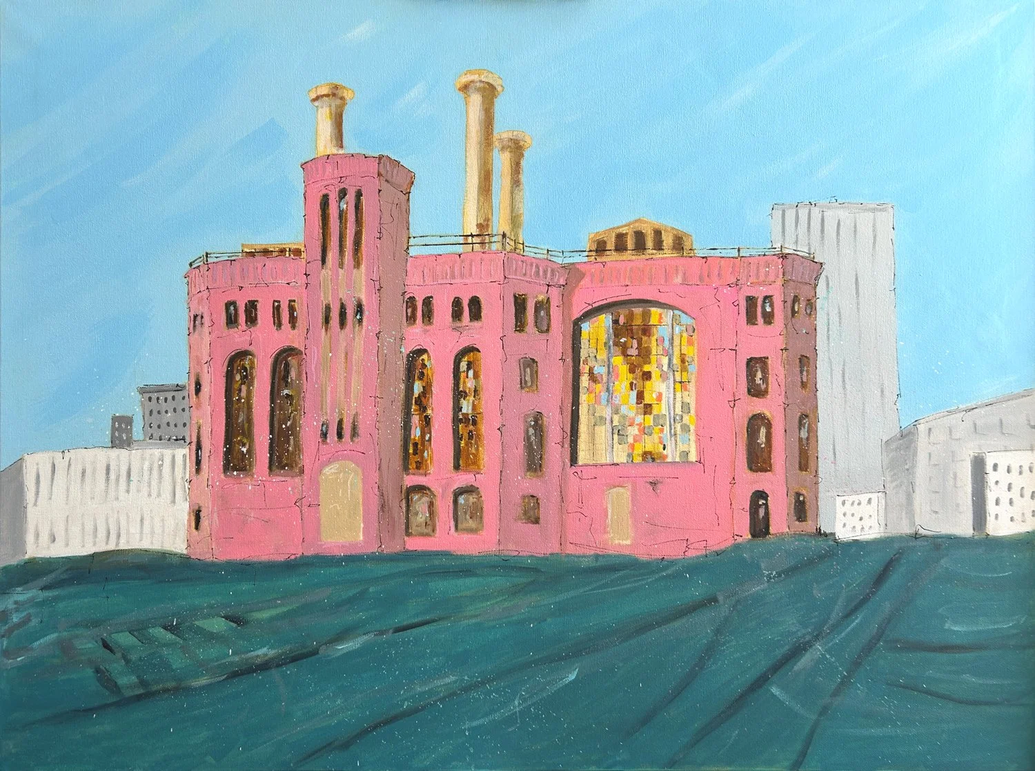 UN-Finished (Past, Present, Future) - 2026, Acrylic Paint, Ink and Marker on Canvas, 30x40