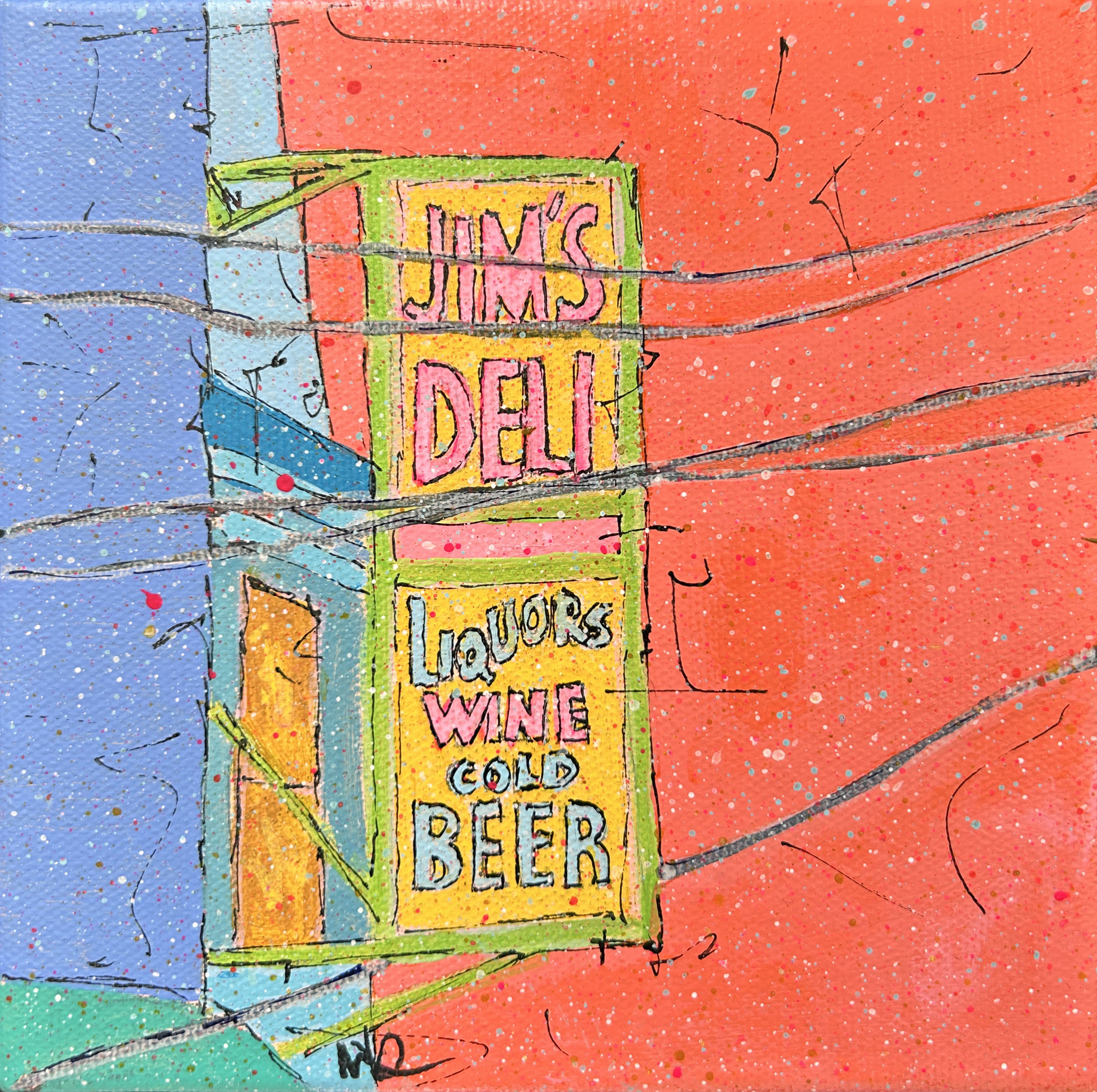 Wanna Piece of Me #3, 2025, Acrylic Paint, Marker on Canvas, 6x6