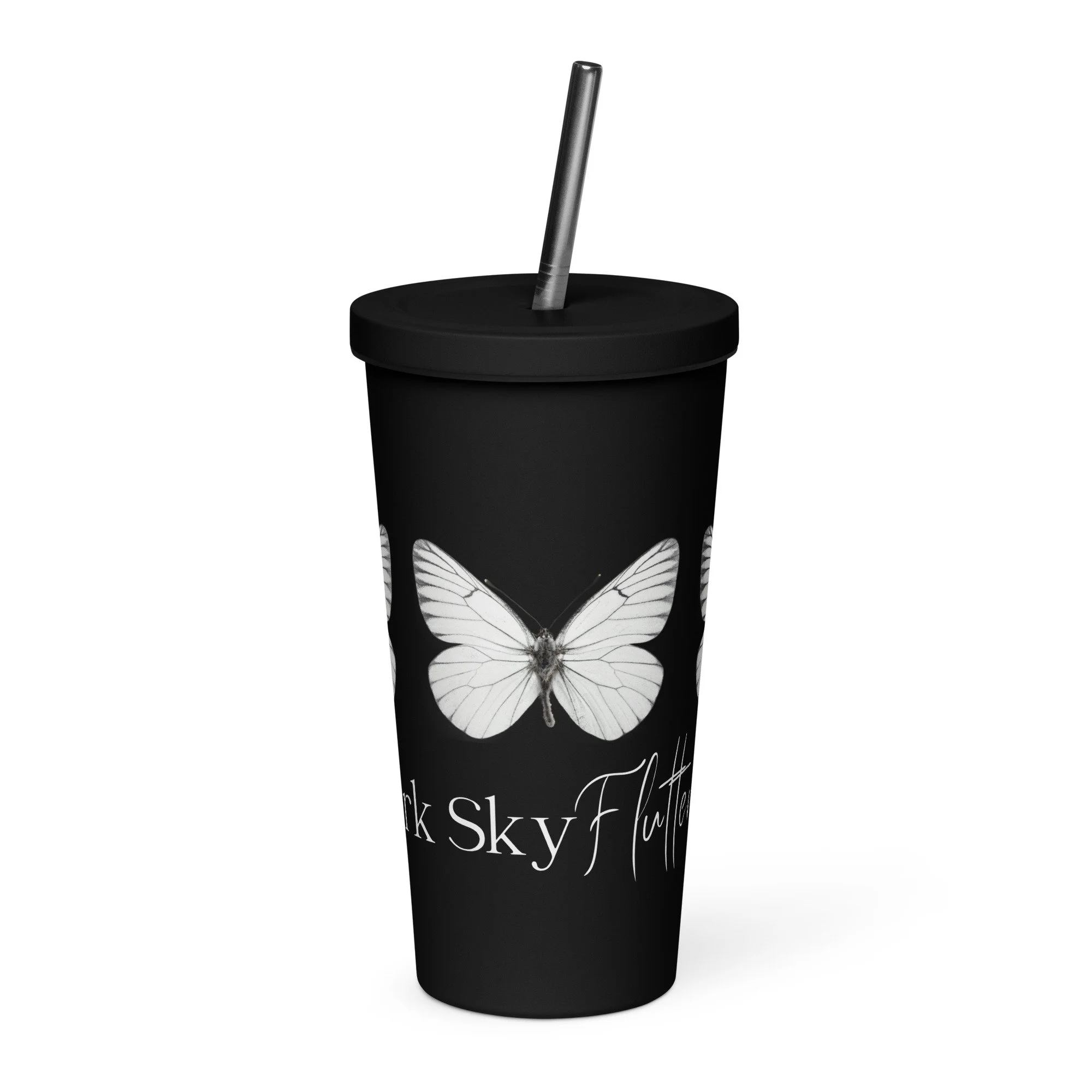 Dark Sky Flutterby 20oz Insulated Tumbler with Straw