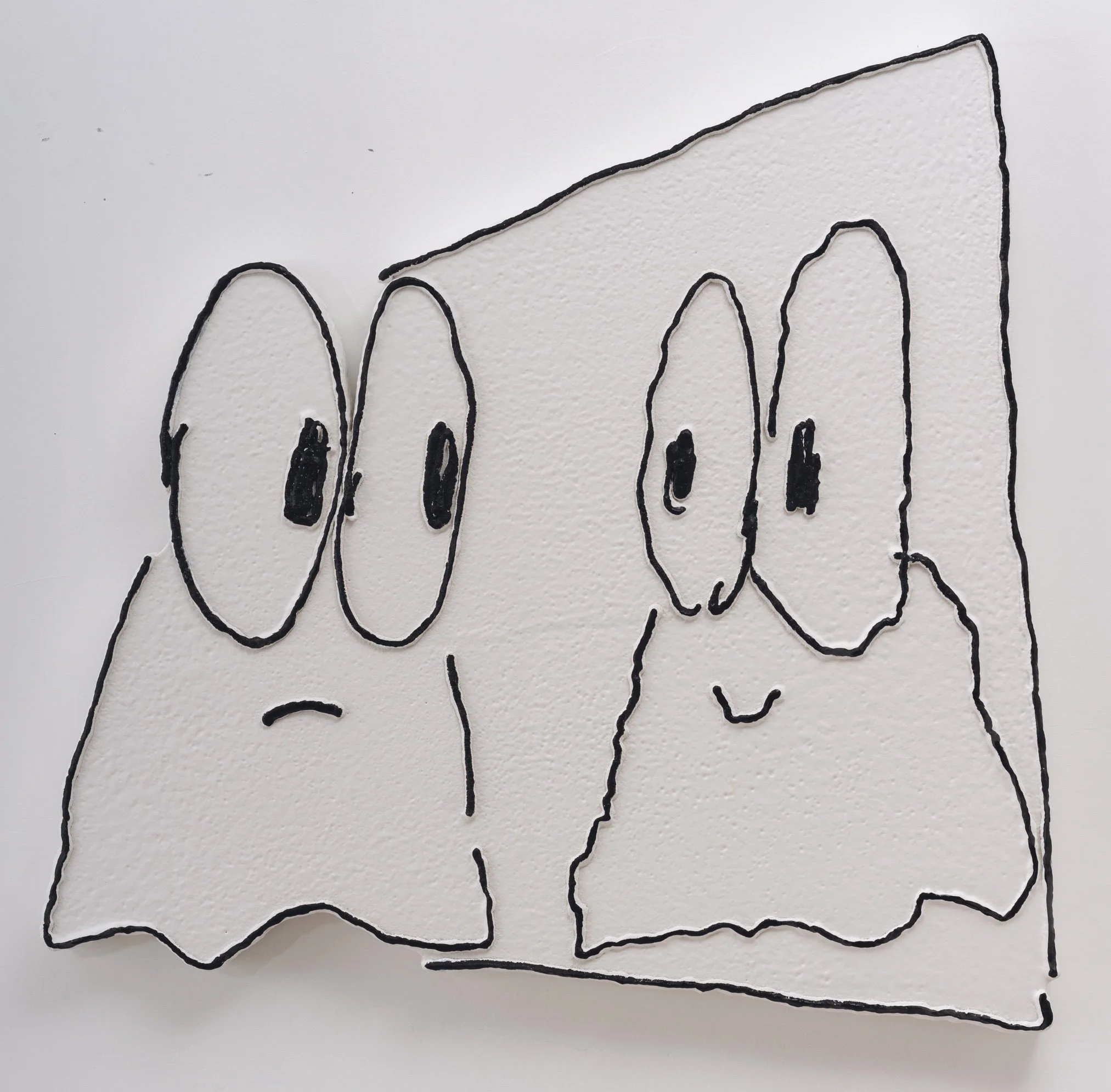 Mirror, 2024. Plaster, EPS foam, polymer-modified gypsum, acrylic paint - 84 x 82 x 7 cm 