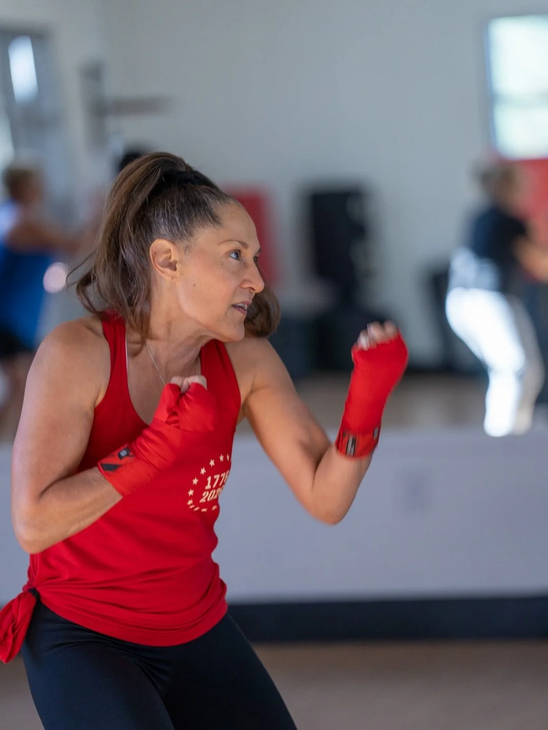 Learning confidence and how to move! Next Kickboxing class is September 26 at 8:30am.
Class is free for members and is only $10 for non-members (day pass).