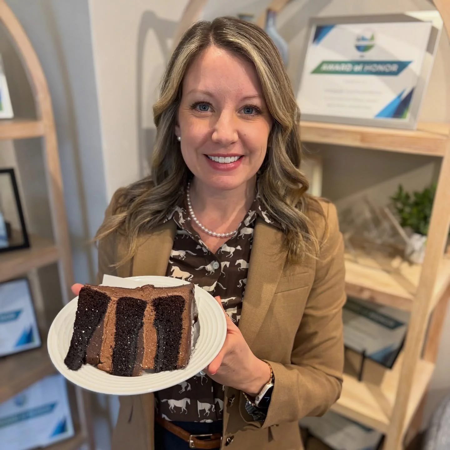 Sarah Holsapple spends the whole year making sure everyone at Line One feels special on their birthday, so we turned the tables on her a few days early. We surprised her with her favorite slice from @thecakebakeshop - Earl&rsquo;s Chocolate. Happy Bi
