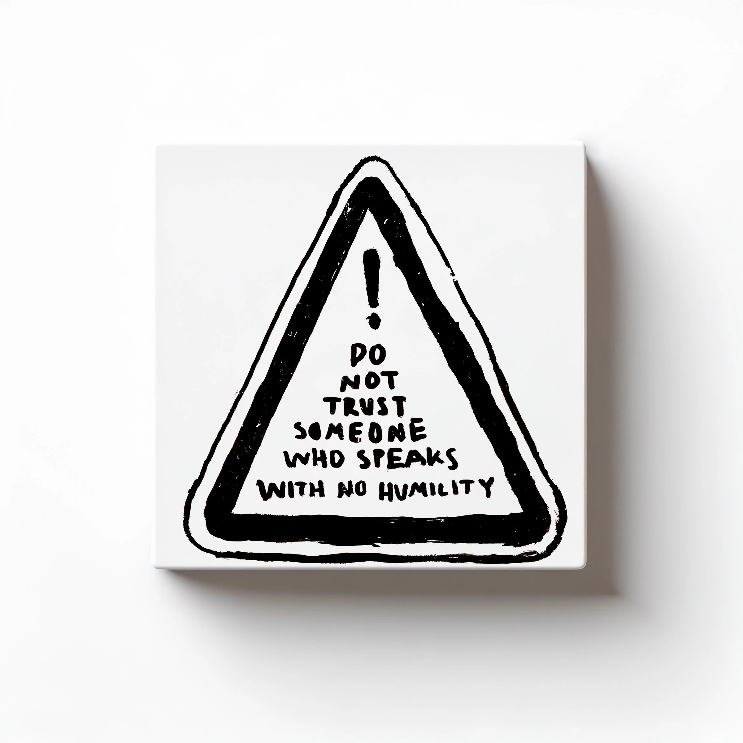 DO NOT TRUST SOMEONE WHO SPEAKS WITH NO HUMILITY