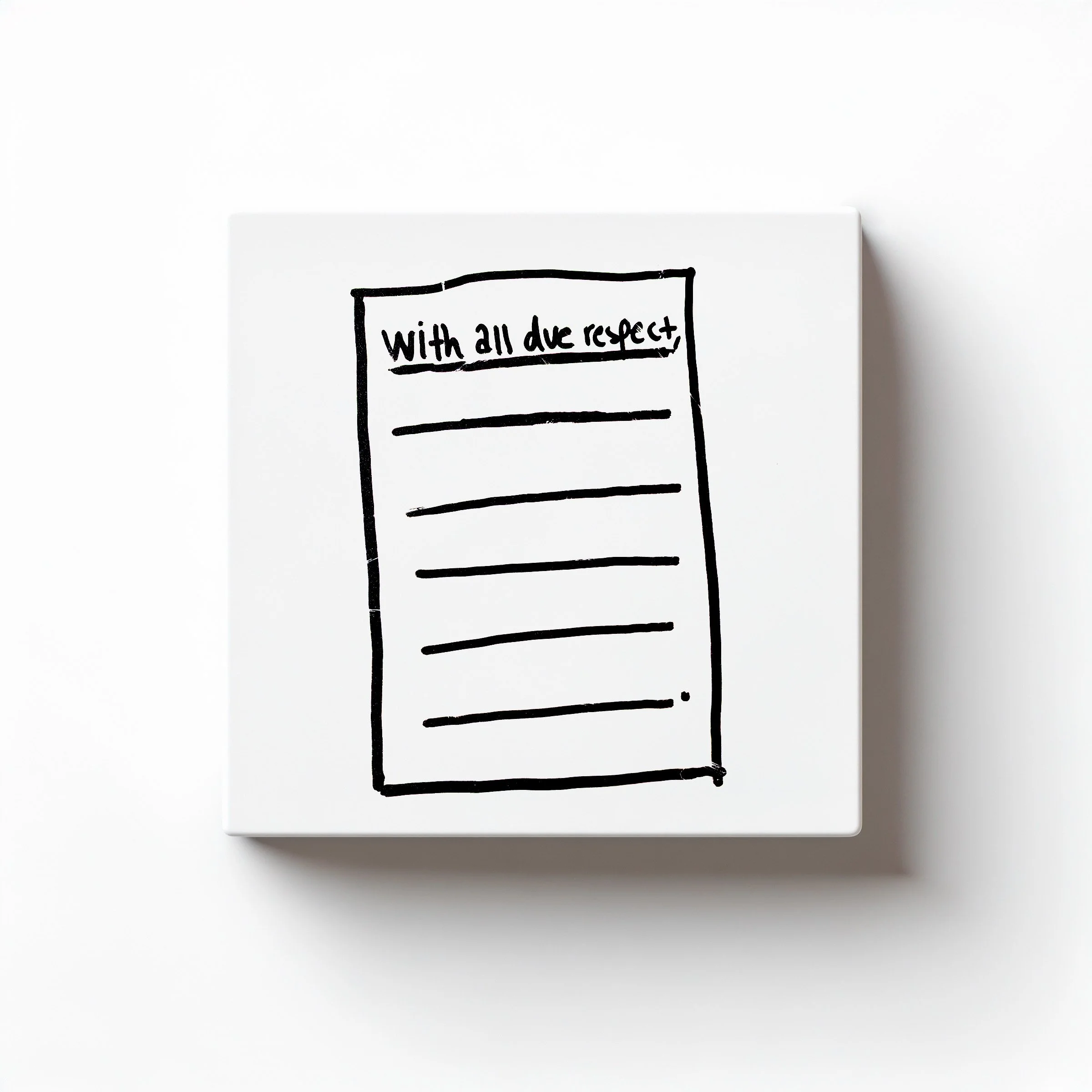 With all due respect,