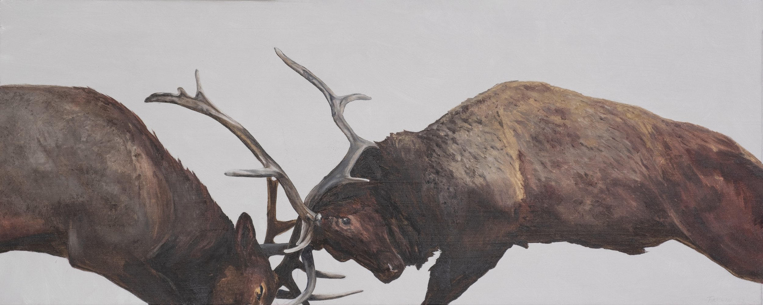 Not Titled, Oil on Canvas, 18"x36"
