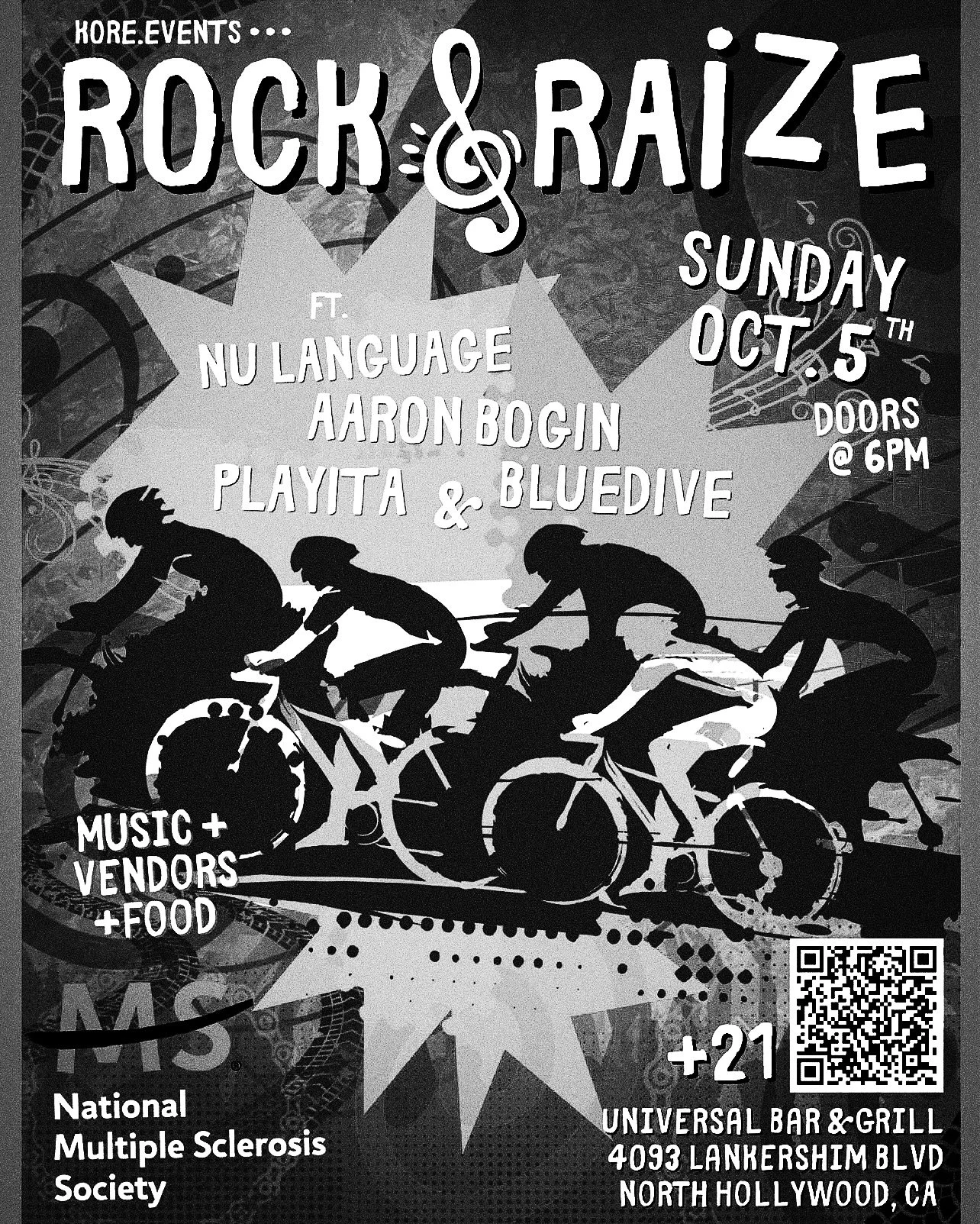 ROCK-OUT MS &mdash; SUN. OCT 5th by @kore.events &bull;&bull;&bull;Join us for a night of music, art &amp; awareness - as we come together to raise money towards those affected by Multiple Sclerosis&mdash; @mssociety 

+21 &bull; Pre-Sale Tickets Lin