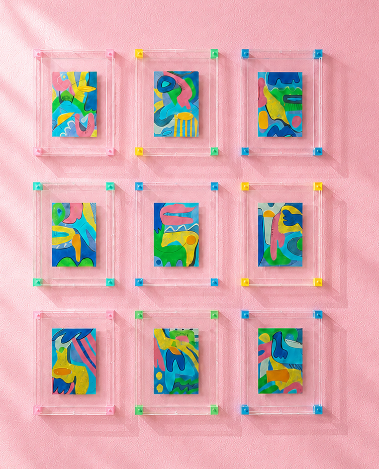 Rearview, mixed-media works on paper by Anastasia Shi, 2026