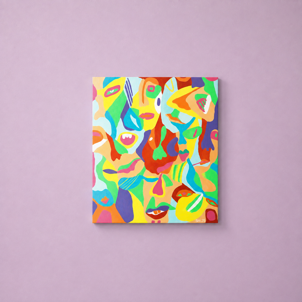 It’s Crowded in Here, an oil-on-canvas artwork by Anastasia Shi, 2025