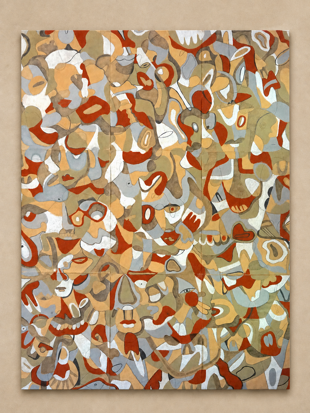 Rerooted, a mixed-media work on paper by Anastasia Shi, 2020