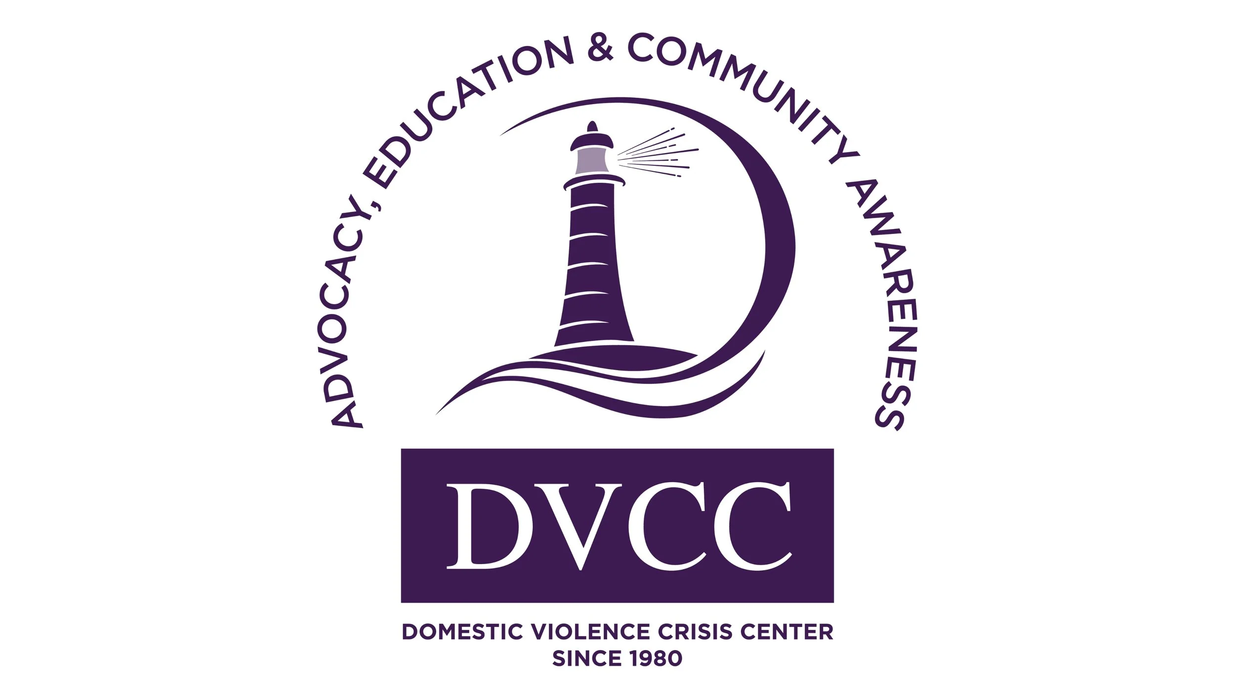 Logo of DVCC, providing services of counseling and more for victims of domestic violence.