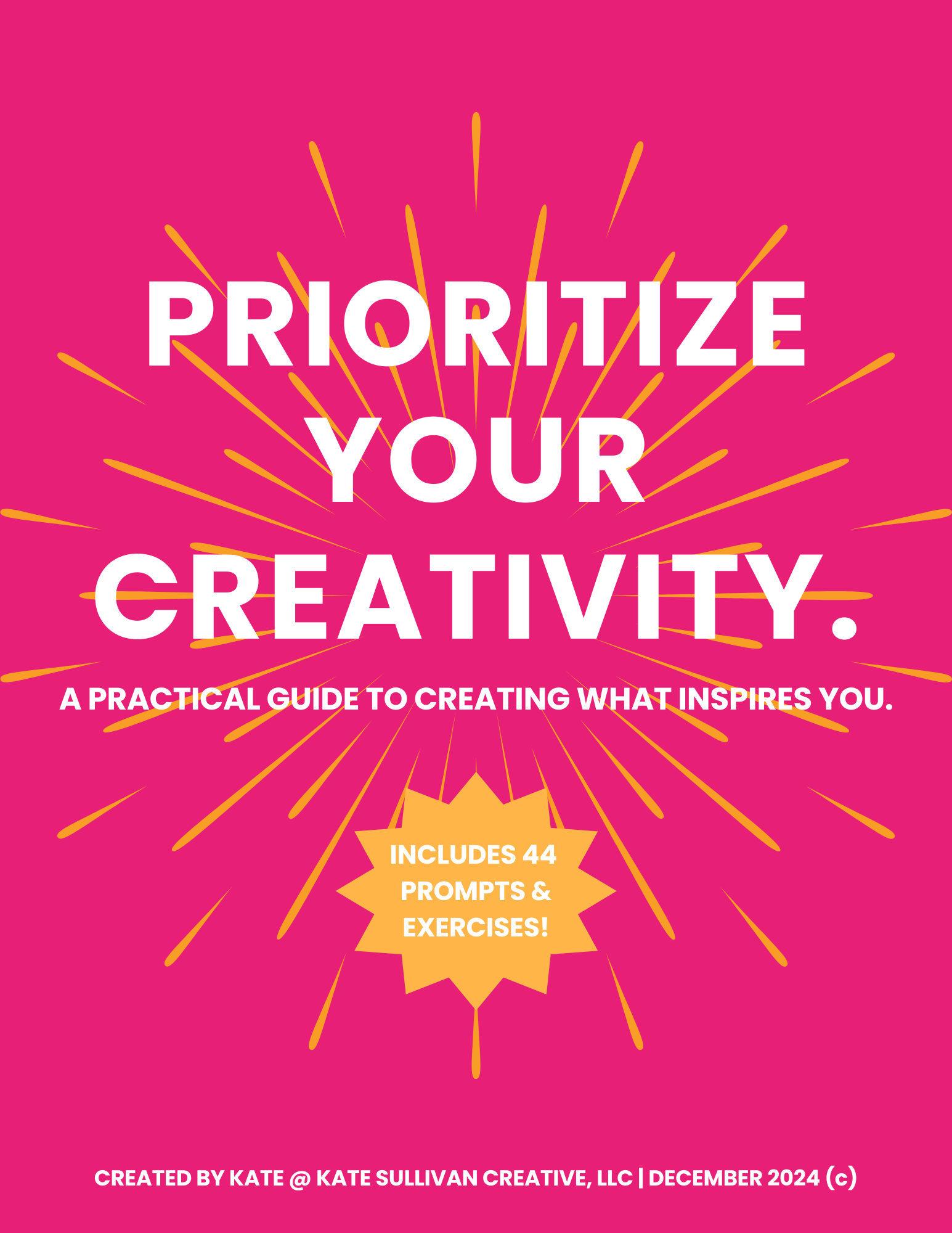 Prioritize Your Creativity! Digital Workbook