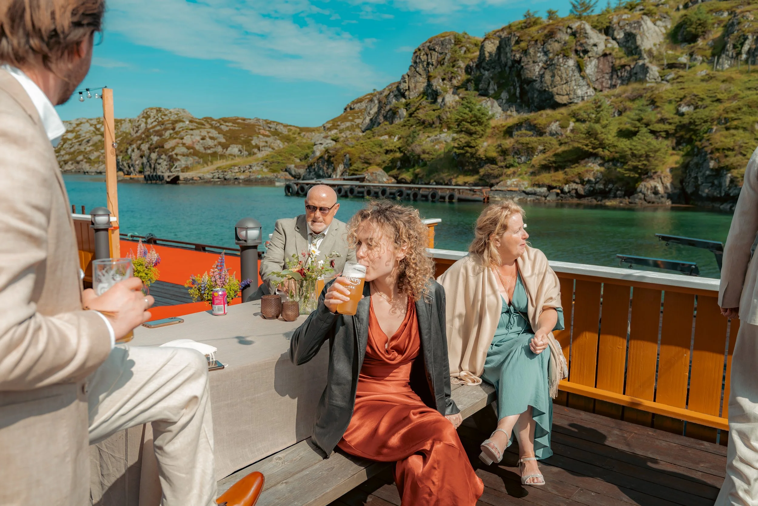 bryllup og gjester Røvær kulturhotell i haugesund