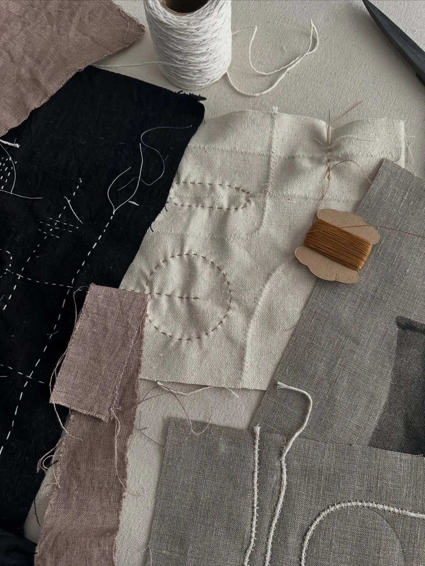 ..back to working on some new ideas&hellip;#cyanotype#stitches#handstitch#vegetabledye #brutalist