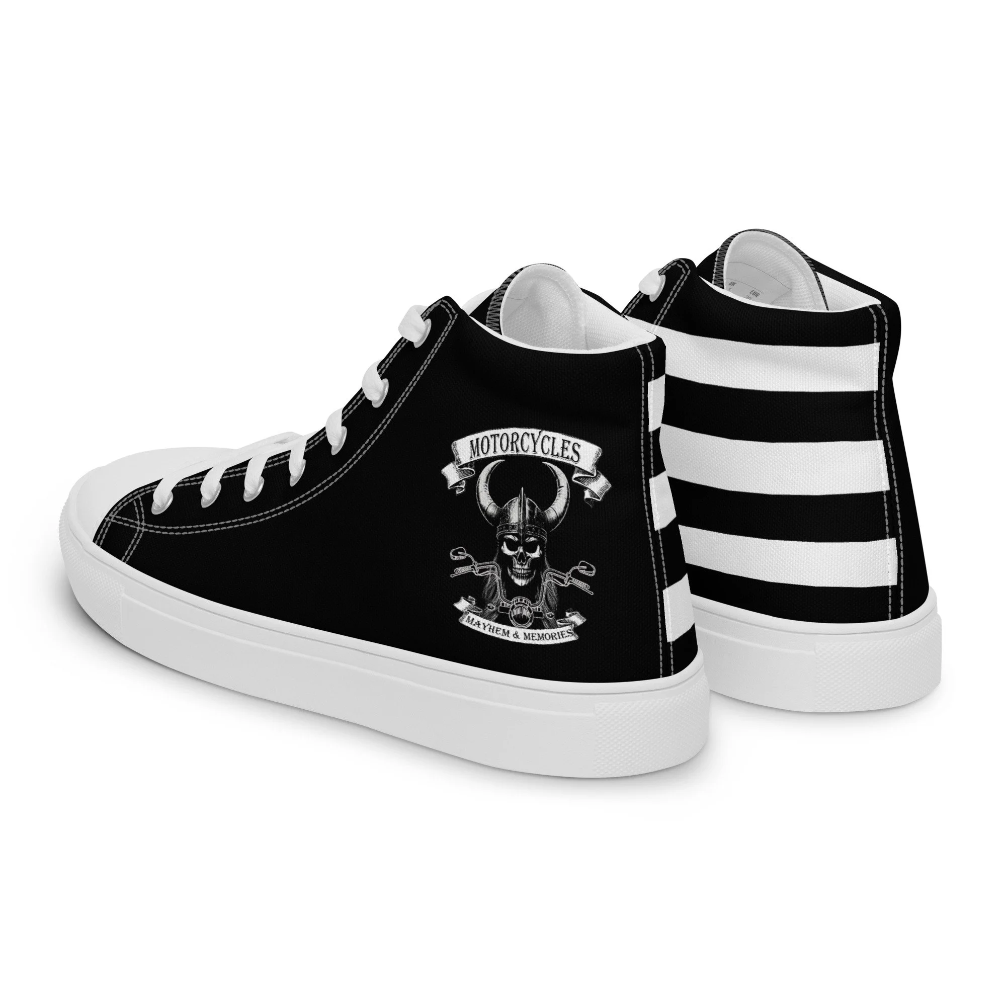 Women’s Hooligan Motorcycles Mayhem Memories high top canvas shoes