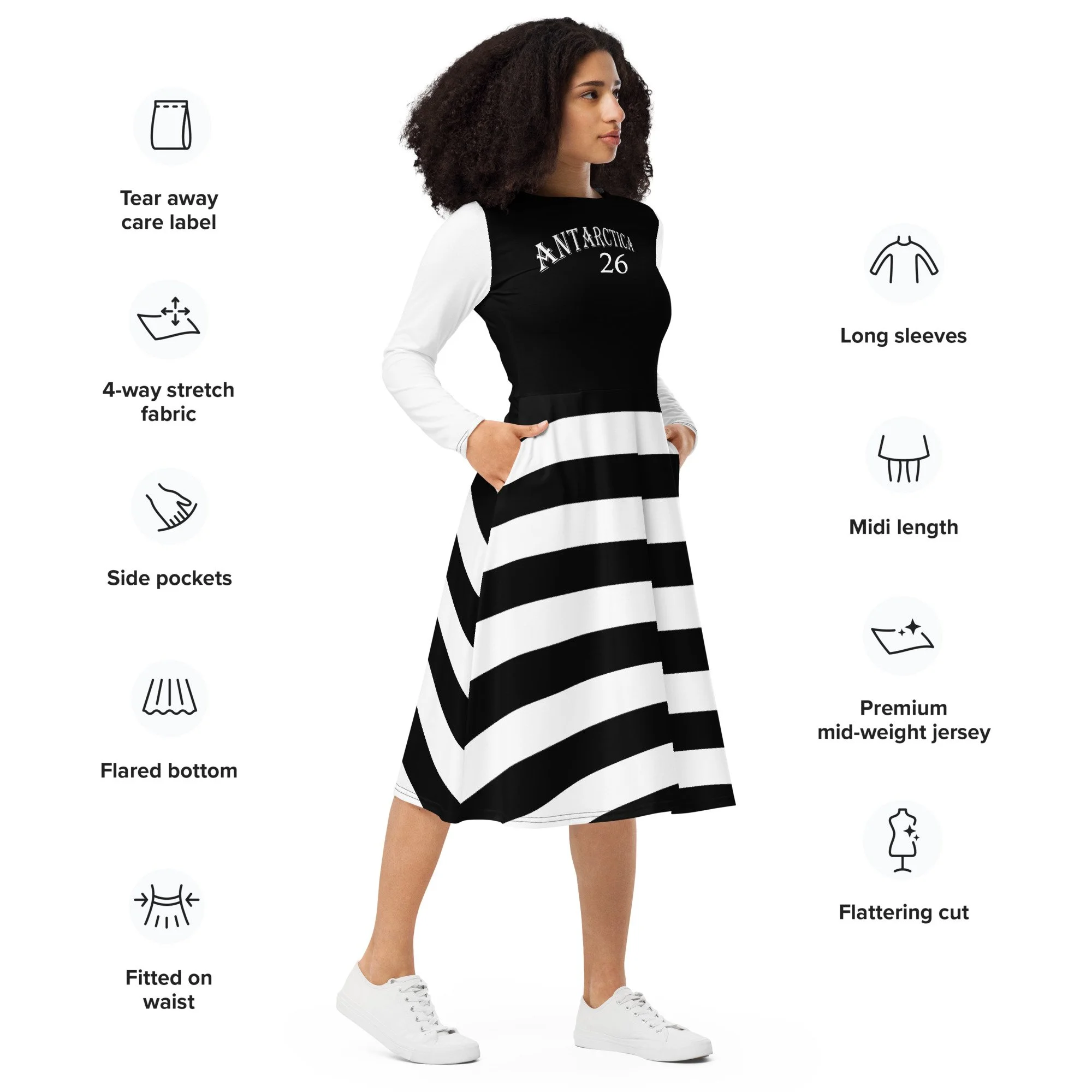 Hooligan Southern Exposure midi dress with pockets