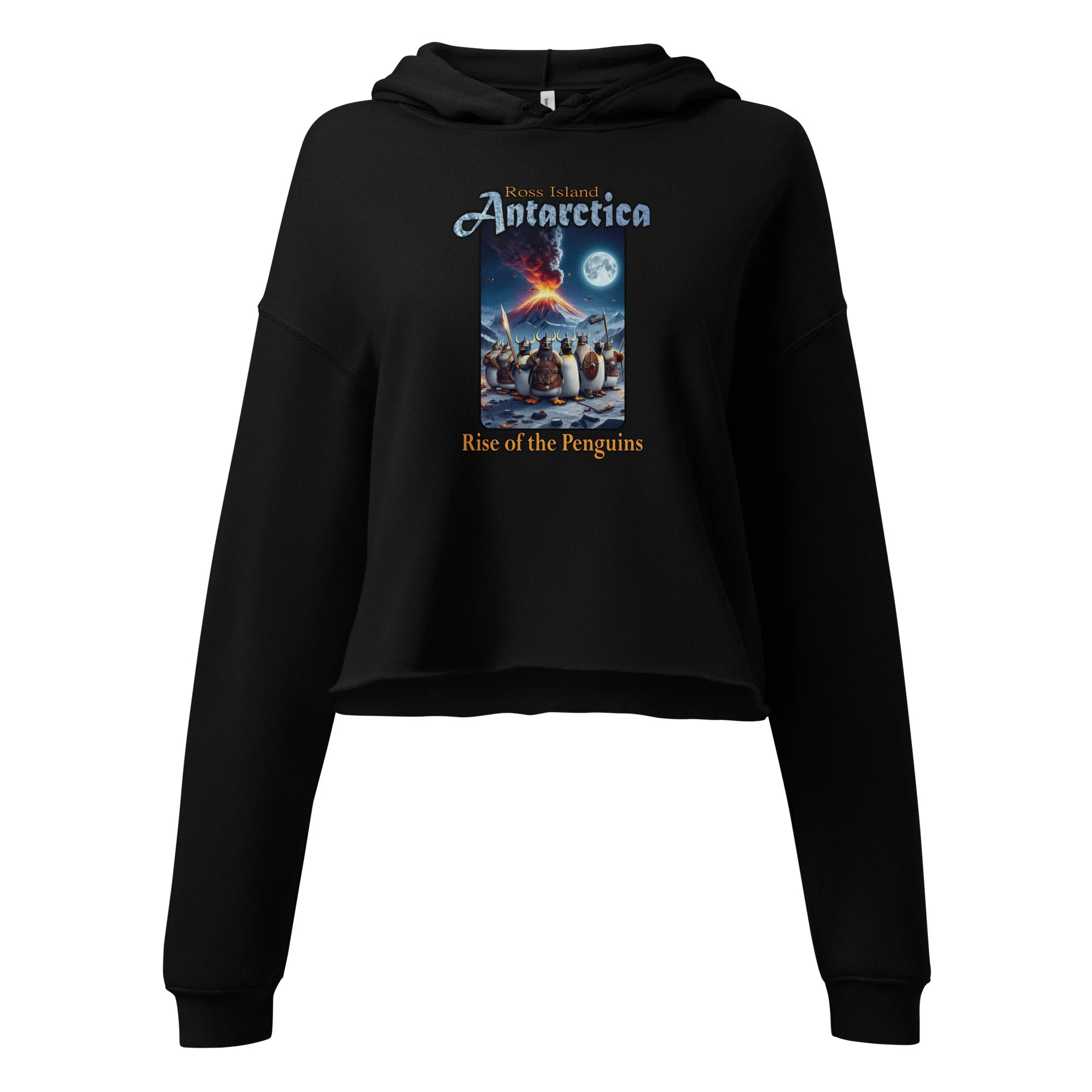 Rise of the Penguins Womens Crop Hoodie