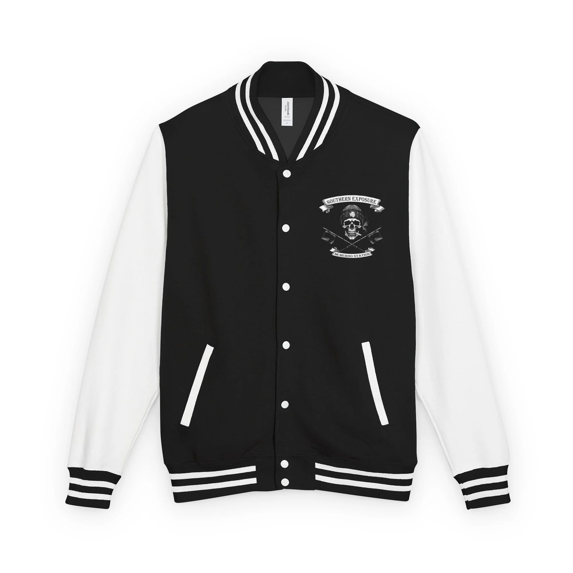 Southern Exposure Letterman jacket style sweatshirt
